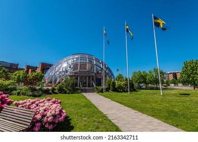 Gothenburg, Sweden - May 29 2022: Spherical Building Dome Of Visions At Lindholmen.