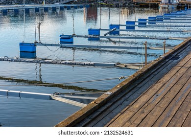 Gothenburg, Sweden - november 21 2021: Pier with no boats moored at winter.