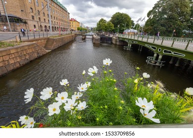 Gothenburg/Sweden - 8/12/2019: Gothenburg Canal View