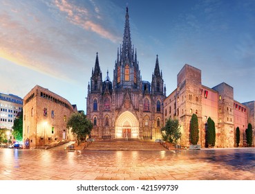 Gothic Barcelona Cathedral Night Spain Stock Photo Edit Now 421599739