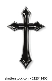 Gothic Black Metal Cross Isolated On Stock Photo 212541400 | Shutterstock