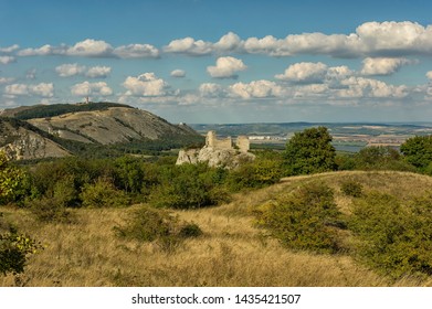 Gothic castle ruins /Sirotci hradek - Orphan's Castle/ in South Moravia, Czech Republic - Near Klentnice village, Pavlov Hills, Palava