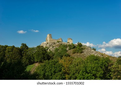 Gothic castle ruins /Sirotci hradek - Orphan's Castle/ in South Moravia, Czech Republic - Near Klentnice village, Pavlov Hills, Palava