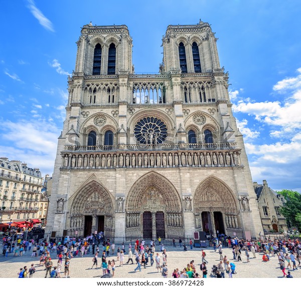 Gothic Catholic Cathedral Notredame De Paris Stock Photo (Edit Now ...