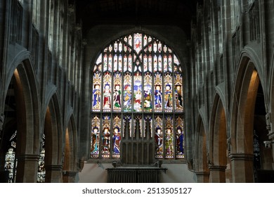 Gothic church with stained glass - Powered by Shutterstock