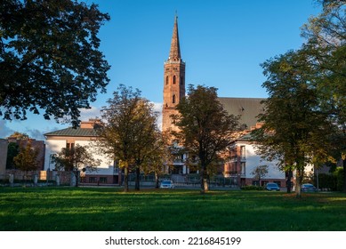 Gothic Collegiate Church In Glogow, Town In Lower Silesian Voivodeship, Poland.