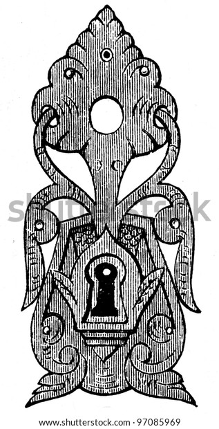 Gothic Decorative Cover On Keyhole Germany Stock Photo Edit - 