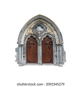 Gothic Door Isolated On White Background