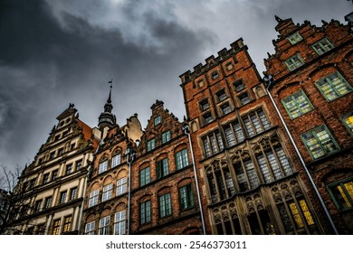 Gothic facades of ancient houses in the Old Town of Gdansk - Powered by Shutterstock