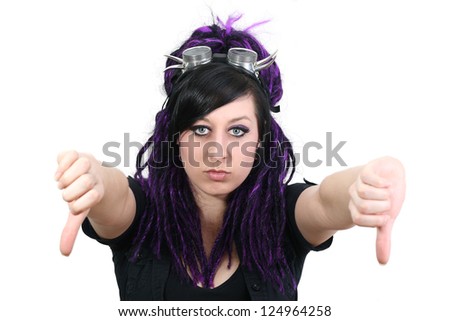violet gothic girls thumbs Leicht strip weld