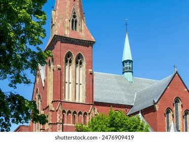 Gothic revival architecture of Church of the Advent in Boston, Massachusetts, USA - Powered by Shutterstock