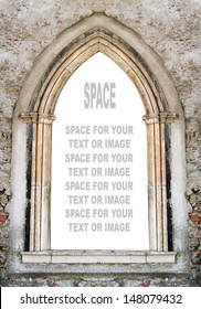 Gothic window with space for your text. 