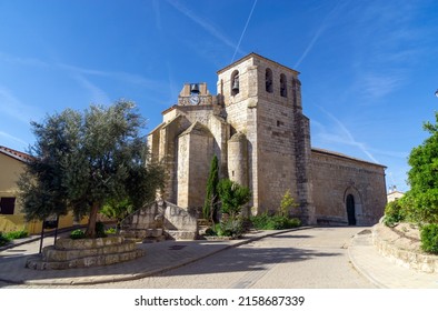 Gothic-Mudejar Church Of Santa María (12th-15th Centuries). Curiel De Duero, Valladolid, Spain.