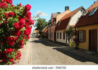 Gotland, Visby, Street Scene.