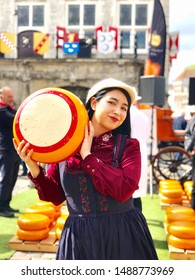 Gouda Cheese Market In Netherlands