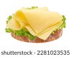 cheese slices isolated