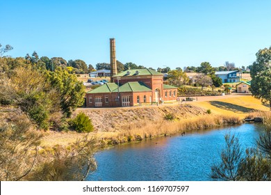 ''Goulburn, NSW /Australia -August 31 2018, The Historic Water Works In Goulburn NSW Australia No Longer Pump Water To The City, Built 1883-1885 On The Wollondilly River At Marsden .