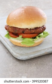 Gourmet Burger In Brioche Bun