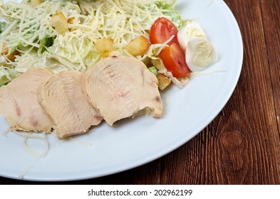 Gourmet caesar salad with grilled chicken