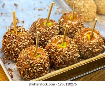 Gourmet Caramel Apple Pop At A Candy Store In Nashville, TN