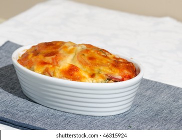 Gourmet Egg And Cheese Casserole With Salad