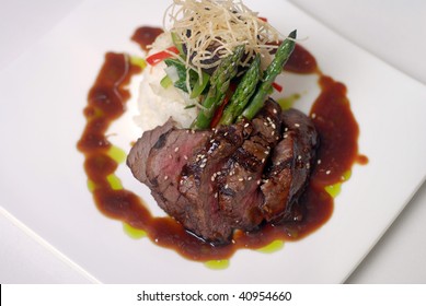 A Gourmet Fillet Mignon Steak At Five Star Restaurant.