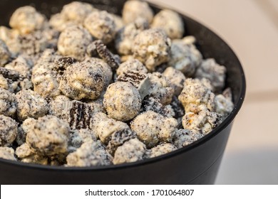 Gourmet Popcorn Bowl Of White Chocolate And Cookies And Cream