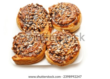 Gourmet Sticky Buns with Chopped Walnuts on Top	