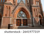 Gouwekerk is a former Roman Catholic cruciform church. Located on Hoge Gouwe in Gouda city, the church dates from the early twentieth century. GOUDA, NETHERLANDS.