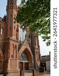 Gouwekerk is a former Roman Catholic cruciform church. Located on Hoge Gouwe in Gouda city, the church dates from the early twentieth century. GOUDA, NETHERLANDS.