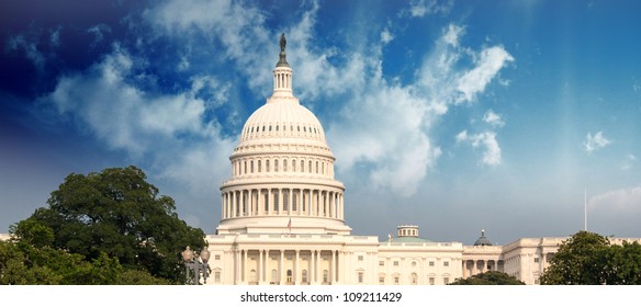 Government Building With Vegetation, U.S.A.