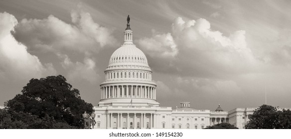 Government Building With Vegetation, U.S.A.