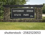 Governor Dodge State Park sign in Wisconsin