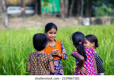 Gowainghat, Bangladesh – November 06, 2019: Children discussing the strategy of a game and planning for the tactics to win the opponents or opposite team in a game.