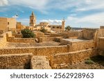 Gozo (Għawdex) Island Victoria massive fortification St. Johns Bastion Citadel (Cittadella) ruins Malta