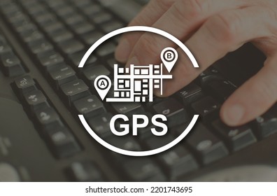 Gps concept illustrated by a picture on background - Shutterstock ID 2201743695