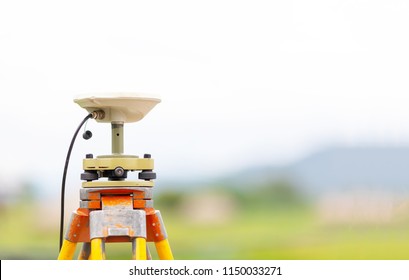 GPS Surveying In Field, Global Positioning System.