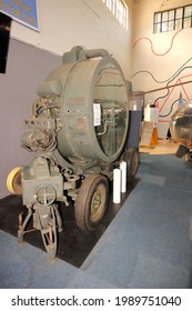 Gqeberha, South Africa: 2 June 2021: The South African Air Force Museum Exhibits Several Vintage, WWII Aircraft And Helicopters. Included, Are Aircraft Components And Weapons Of War.