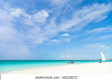 Grace Bay Beach At Providenciales On Turks And Caicos Islands