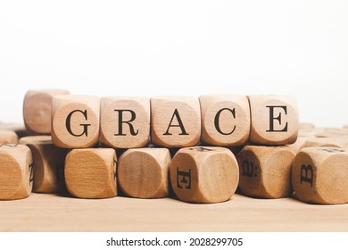 Grace Word In Wooden Cube