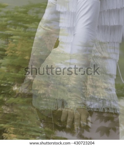 Similar – Image, Stock Photo toddler girl to dance to dance hands arms trampoline
