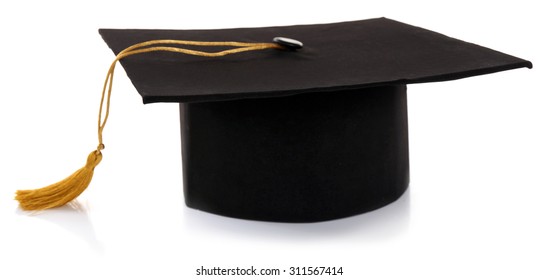 Grad Hat Isolated On White