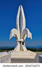 Gradacac  Bosnia And Herzegovina - 14.08.2021.: Monument Lilian Dedicated To The Fighters Of The Army Of Bosnia.