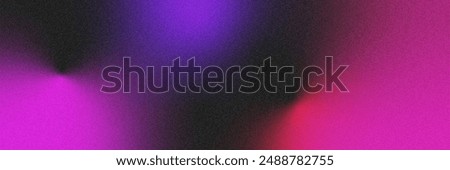 gradient abstract background in red, orange, blue sunrise colours. horizontal Banner with copy space. abstract wallpaper, noise effect. retro style of the 90s, 60s