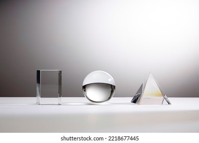 Gradient background  for presentation.  Advertising products with crystal geometrics.