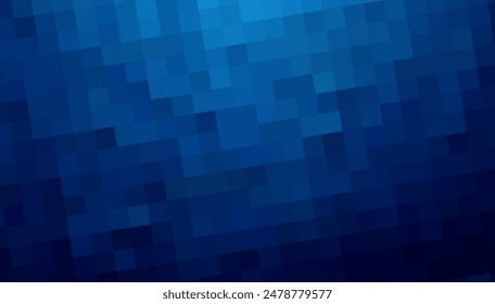 Gradient blue background. Geometric texture of light-dark blue squares. The substrate for branding, calendar, postcard, screensaver, poster, cover