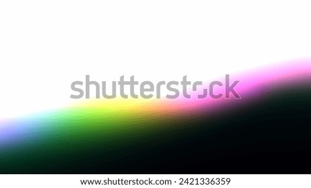 Gradient flow background. Color transition. Rainbow glow. Vivid blue green yellow red pink energy shine on black wave edge spreading on white in abstract fantasy art.