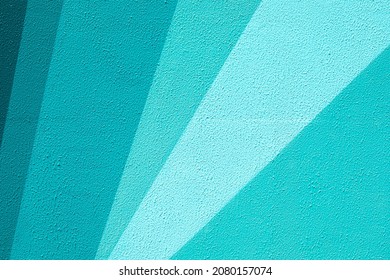 Gradient mint green teal urban wall texture. Modern pattern for wallpaper design. Creative urban city background for advertising mockups. Abstract open composition Minimal geometric style solid colors