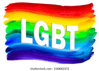 Gradient Wallpaper Lgbt Word Rainbow Colorful Stock Photo 1568002372 ...