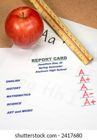 Grading Papers For School - Report Card
